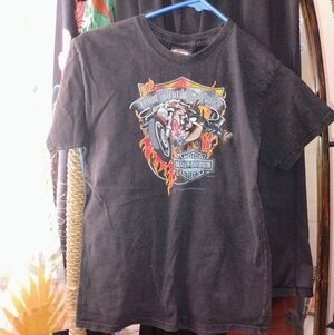 Harley-Davidson Black Tee with Fiery Graphic
